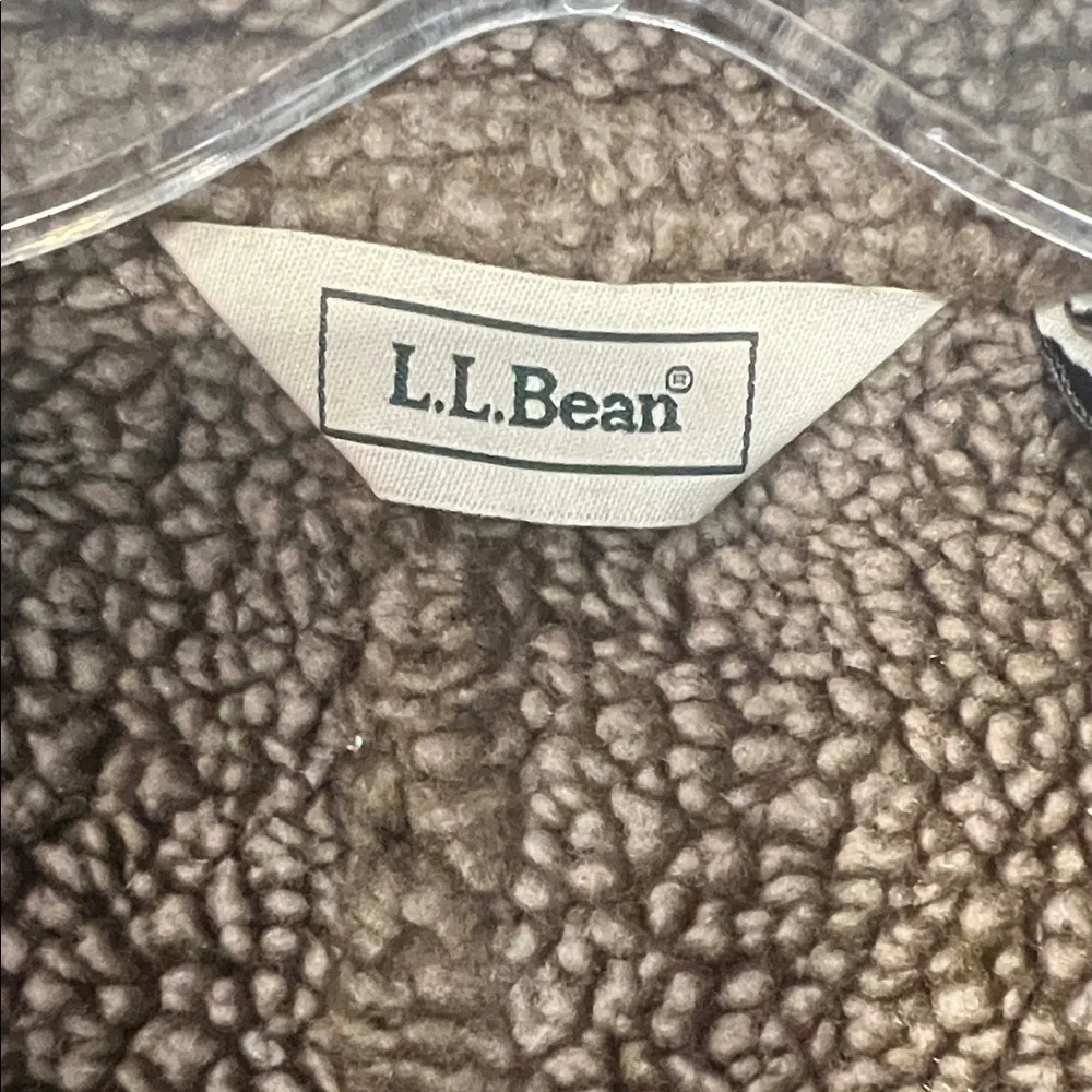 L.L. Bean Red Vest with Brown Trim - Picture 2 of 4